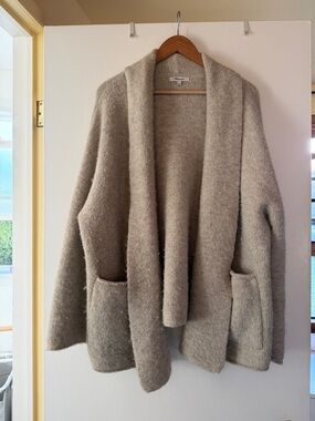Madewell Open-Front Cozy Cardigan - Light Taupe